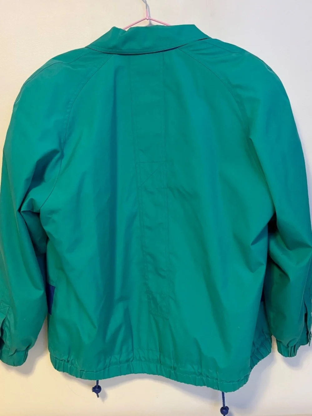 London Fog Vintage Windbreaker Varsity Jacket Coat Teal Green Mens Size Medium